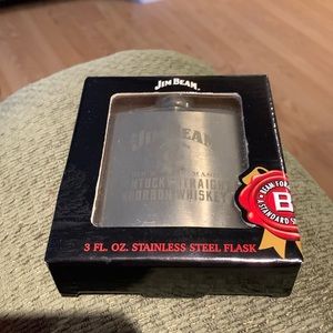 🇨🇦50% off🇨🇦Jim Beam 3oz Stainlesd Steel Flask New